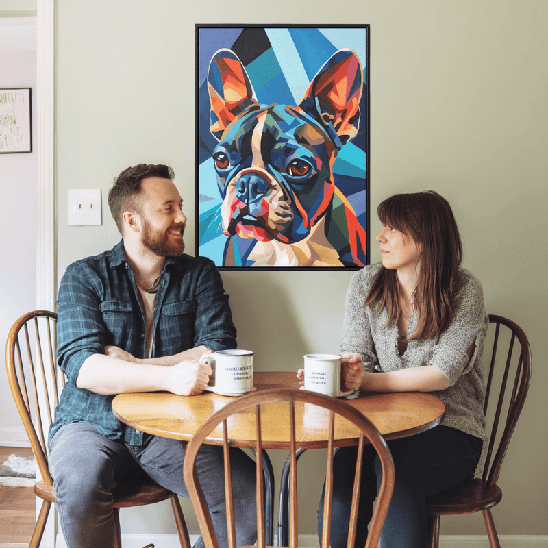 Cubism Style -  Memory Dog Gift Canvas