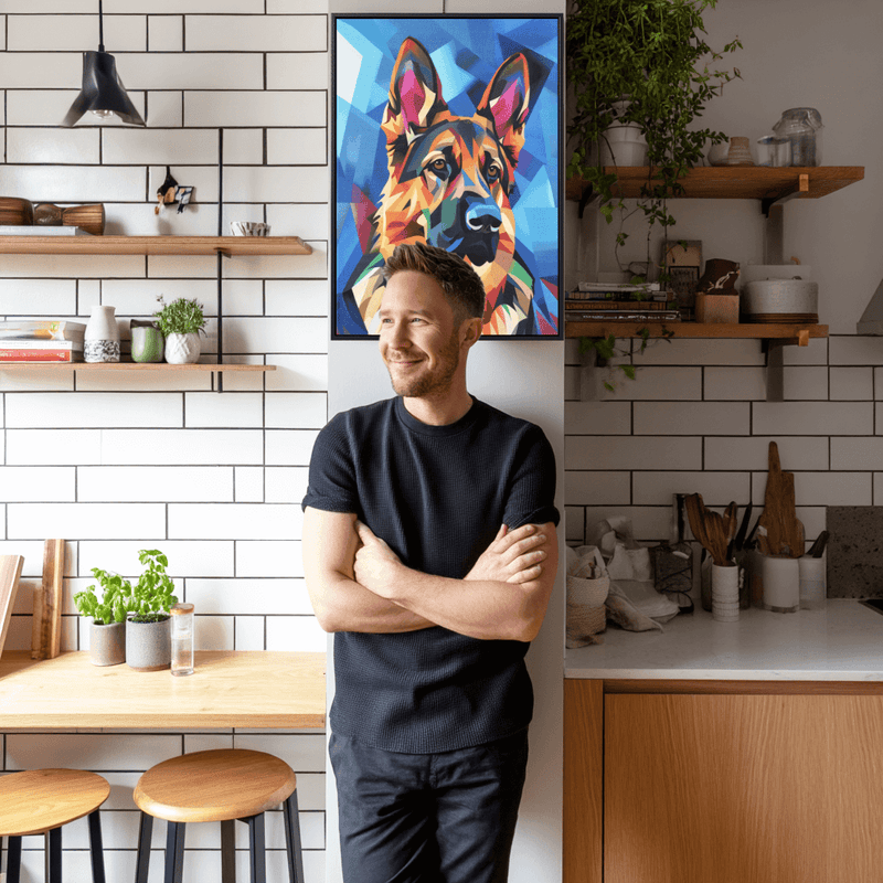 Cubism Style -  Dog Remembrance Gift