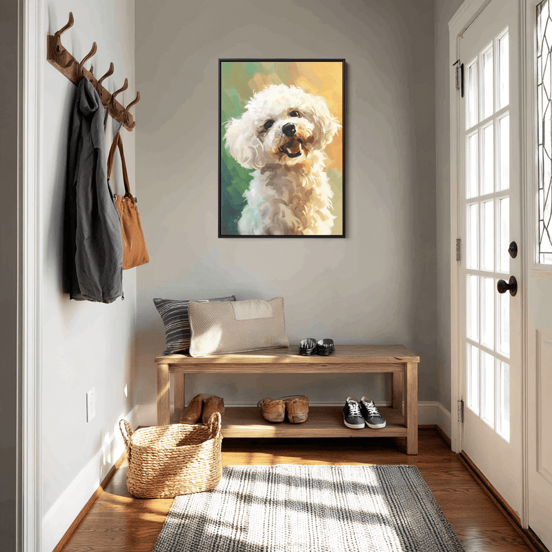 Whimsical Style - Dog Memorial Canvas Frame