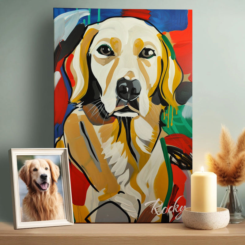 Picasso Style -  Pet Memorial Portrait