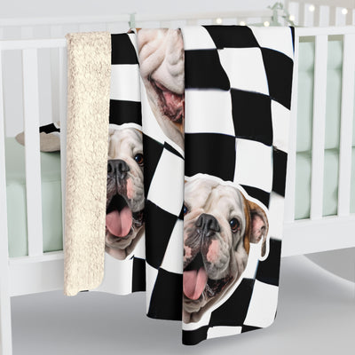 Checkered Flag Custom Pet Photo Blanket