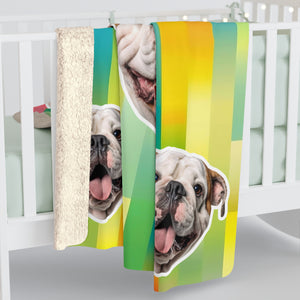 Spectrum Stripes Custom Pet Photo Blanket