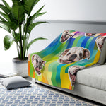 Spectrum Stripes Custom Pet Photo Blanket