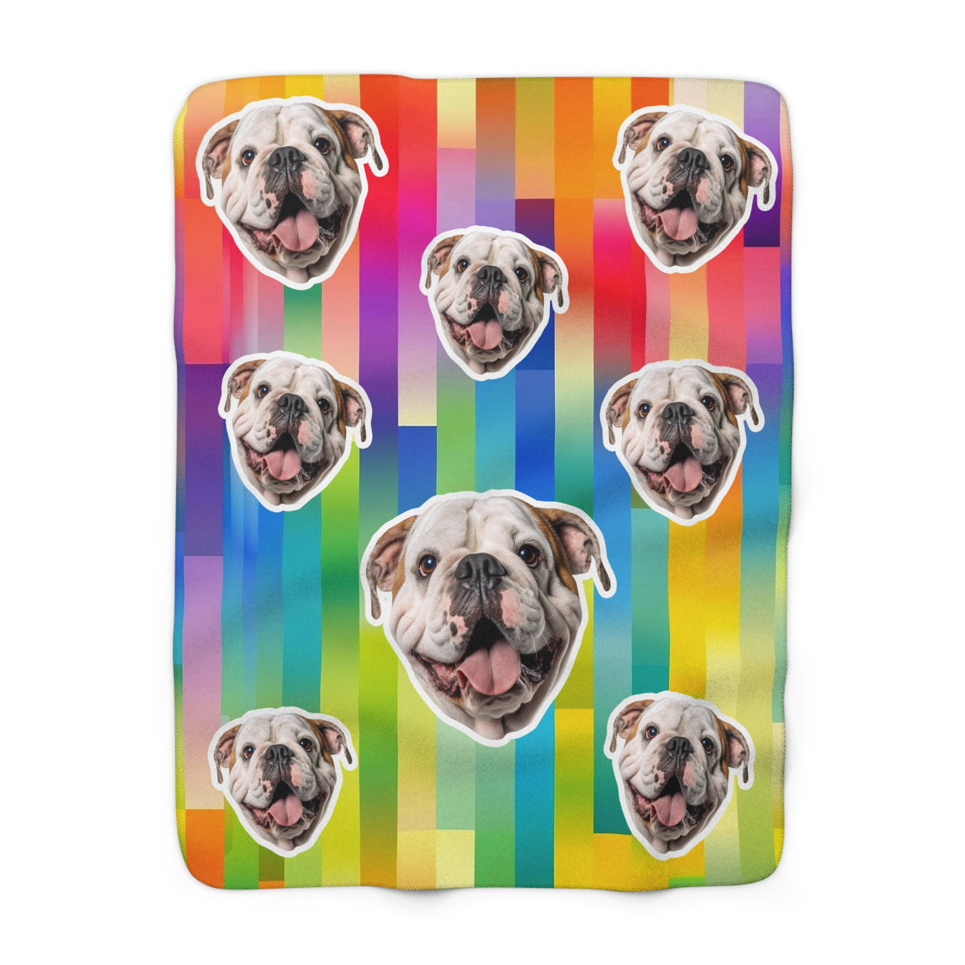 Spectrum Stripes Custom Pet Photo Blanket