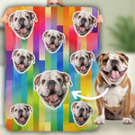 Spectrum Stripes Custom Pet Photo Blanket