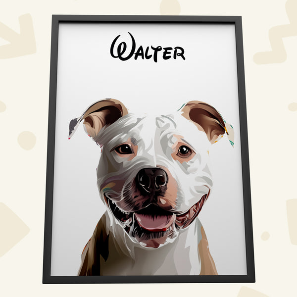 Off White Cartoon Custom Pet Portrait