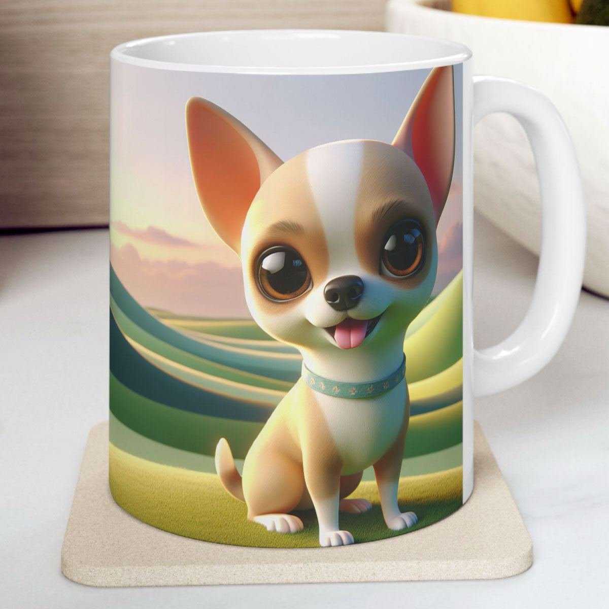 Premium Ceramic Mug With Your Dog's 3D Character