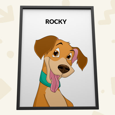 Classic Cartoon Custom Pet Portrait