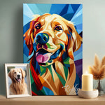 Cubism Style -  Dog Memorial Canvas Frame