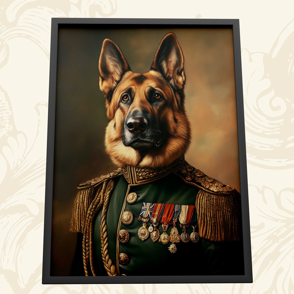 The Commander Renaissance Pet Portrait